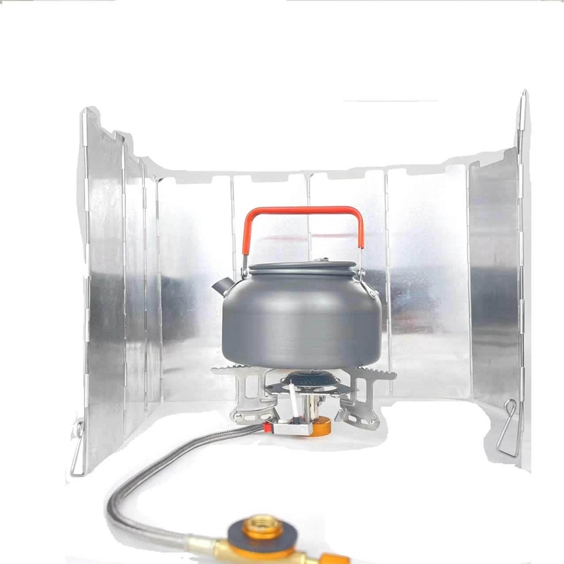 10 Plates Gas Stove Wind Shiel - مراجعة Camping Cooking Windscreen وسعره