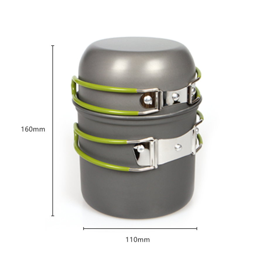 Ultralight Camping Pot Set: Ca - مراجعة Camping Cooking Mess Kit وسعره