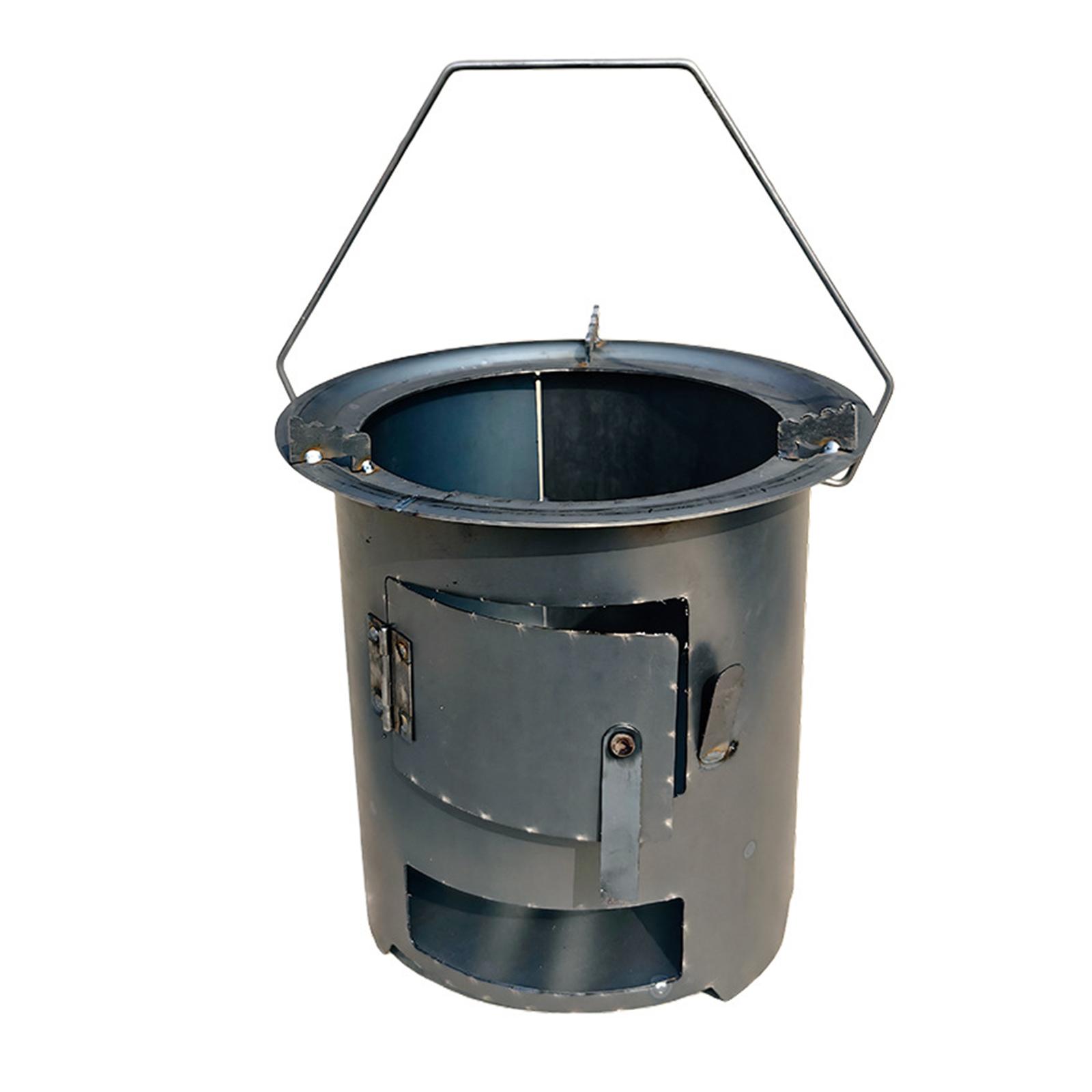 Camping Wood Stove Folding Iro - مراجعة Camping Cooking Fire Pit وسعره