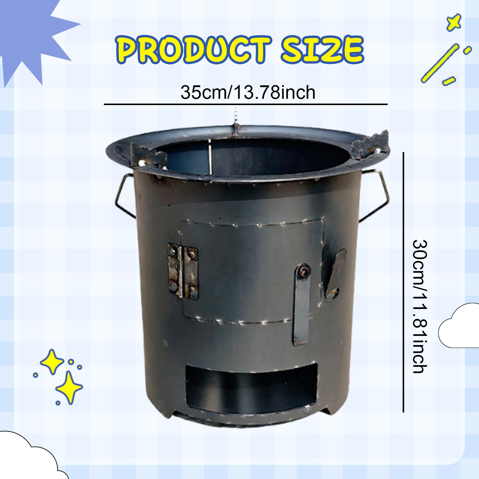 Camping Wood Stove Folding Iro - مراجعة Camping Cooking Fire Pit وسعره