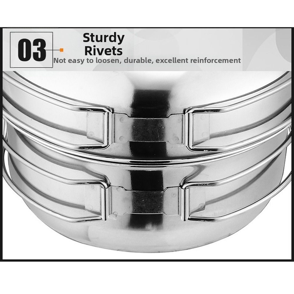 5Pcs 304 Stainless Steel Campi - مراجعة Camping Cooking Pot وسعره