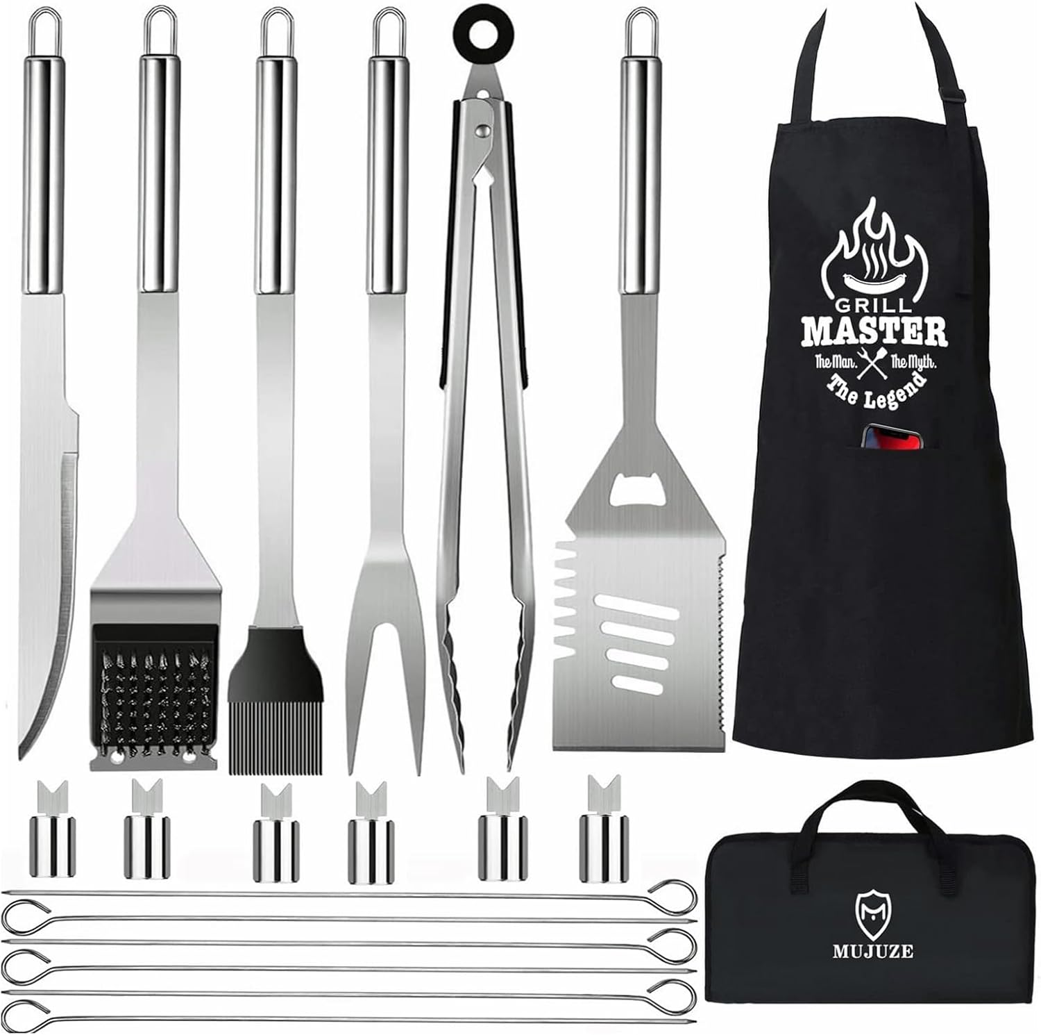 Grill Set with Apron for Men,  - مراجعة Camping Cooking Griddle وسعره