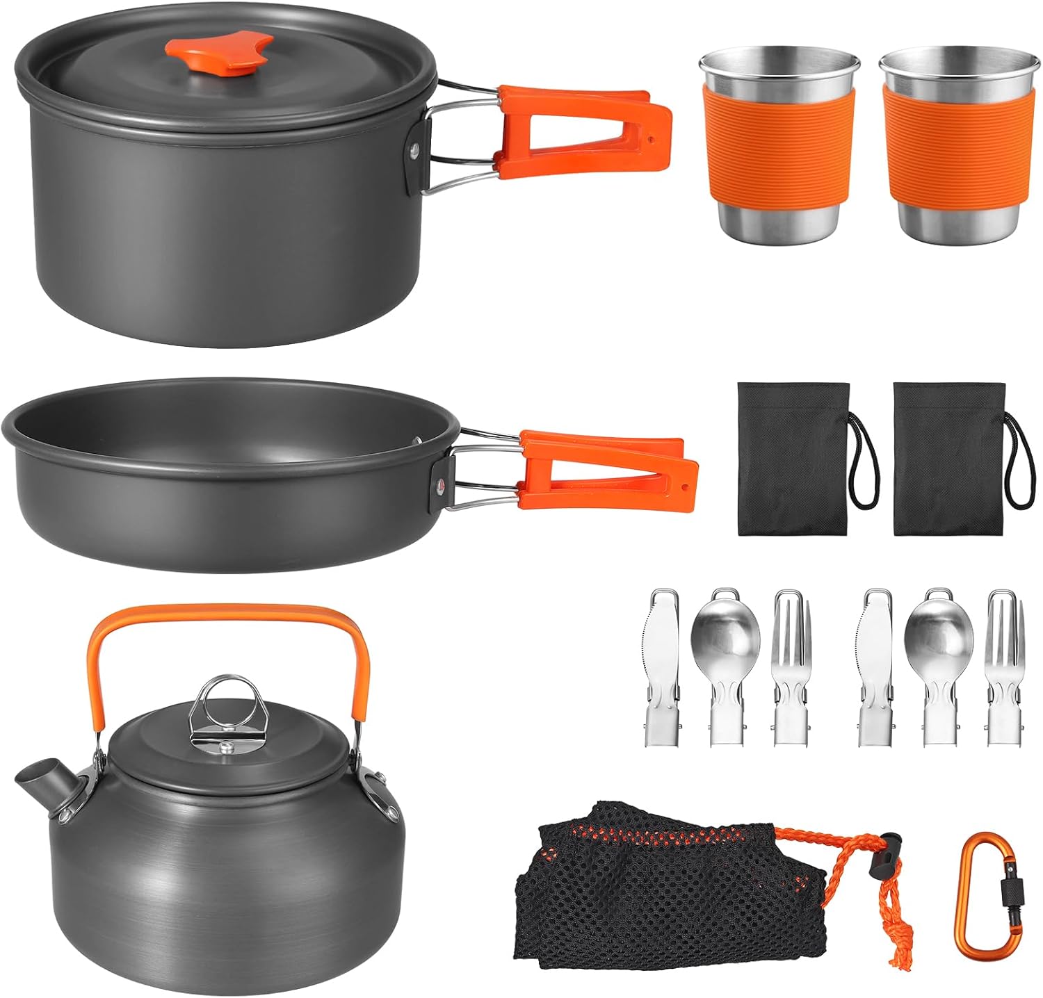 Non-Stick Camping Cookware Set - مراجعة Camping Cooking Mess Kit وسعره