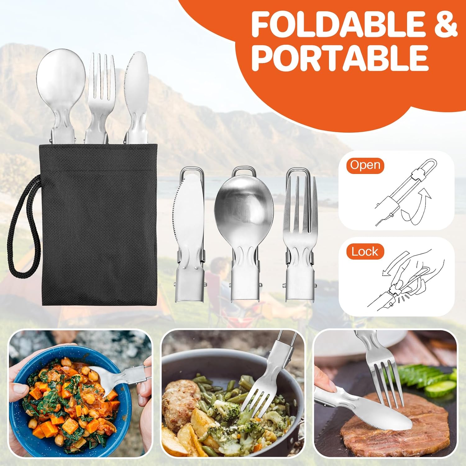 Non-Stick Camping Cookware Set - مراجعة Camping Cooking Mess Kit وسعره