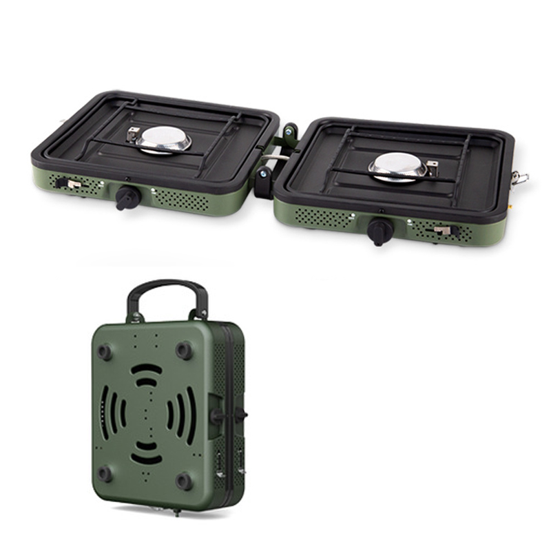 Portable double burner cooker  - مراجعة Camping Double Cooking Stove وسعره