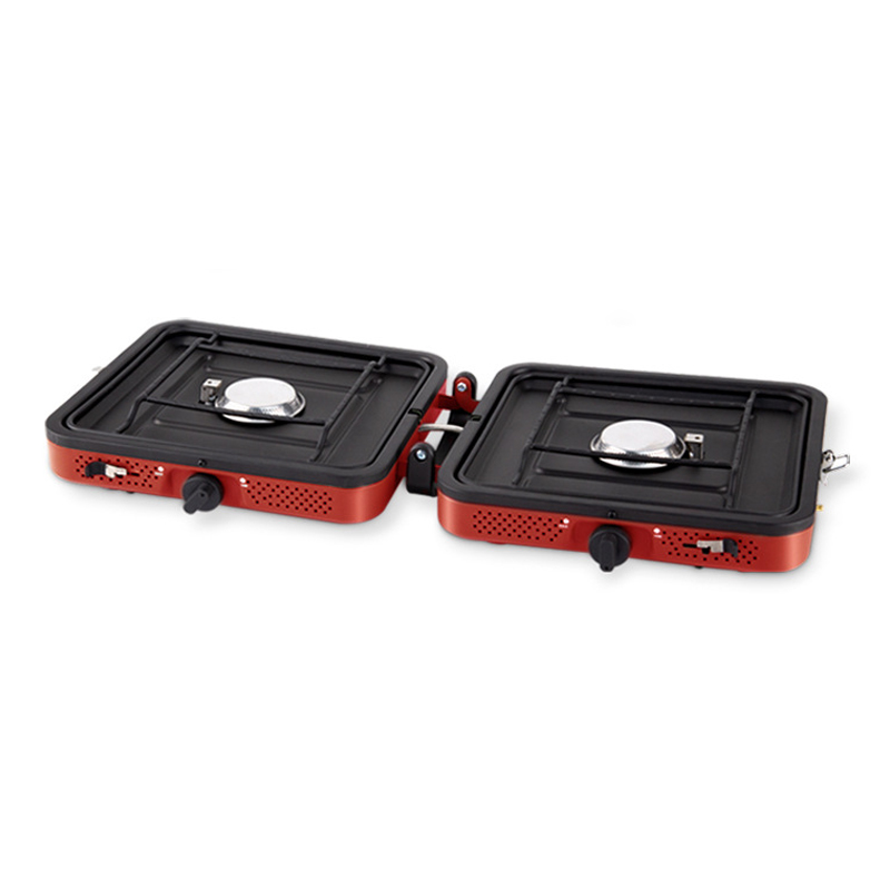 Portable double burner cooker  - مراجعة Camping Double Cooking Stove وسعره