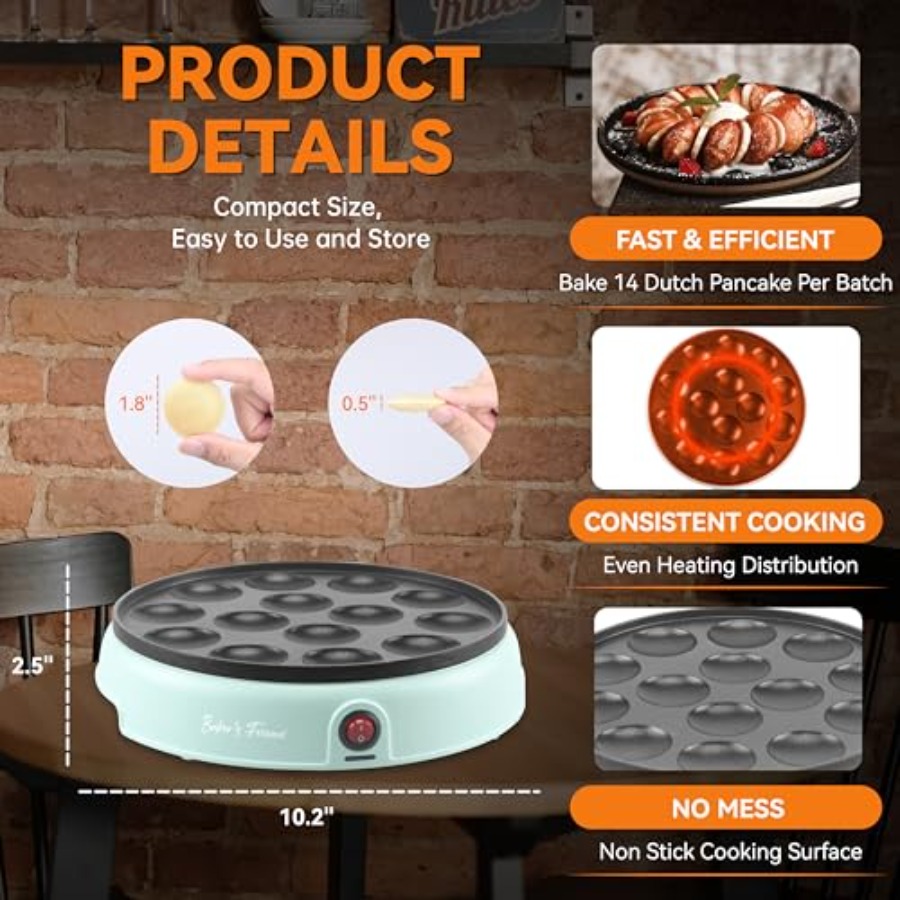 Mini Pancakes Maker Machine Du - مراجعة Camping Cooking Griddle وسعره