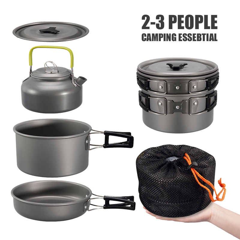 WESTTUNE Camping Cookware Kit  - مراجعة Camping Cooking Set Large وسعره
