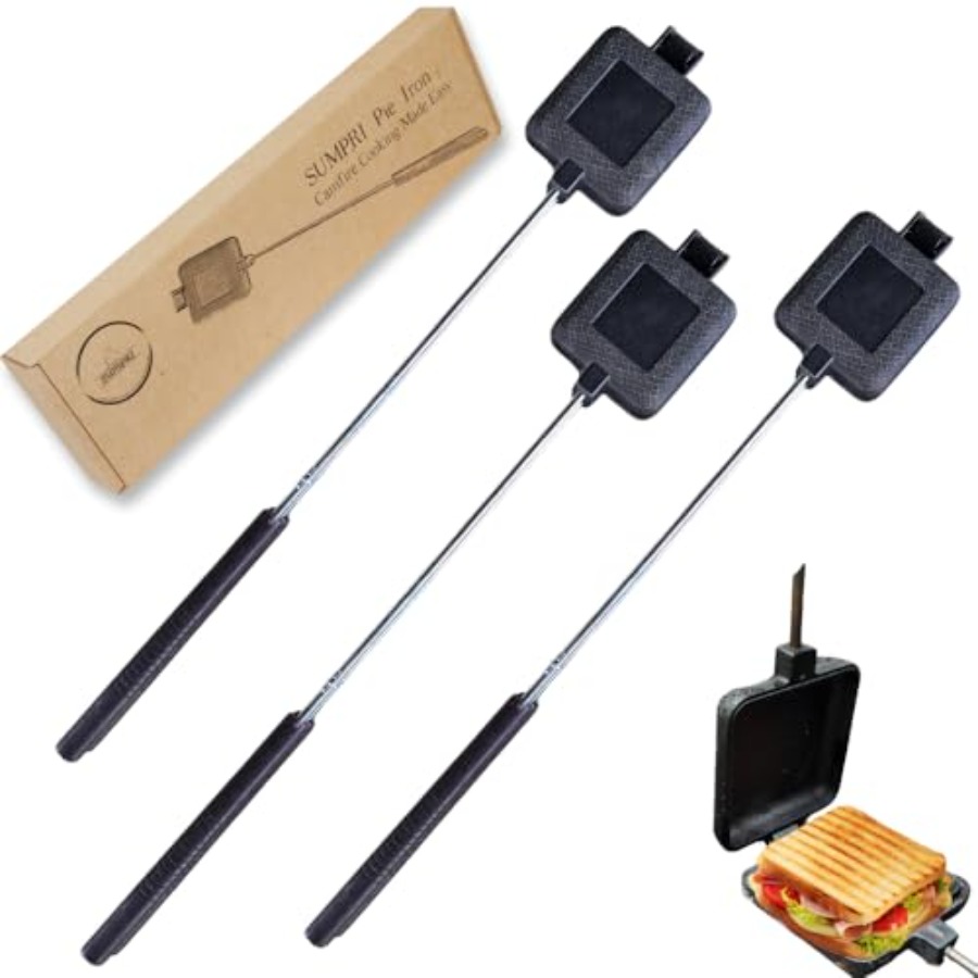 Pie Iron Set Large Cast Iron S - مراجعة Camping Cooking Set Large وسعره
