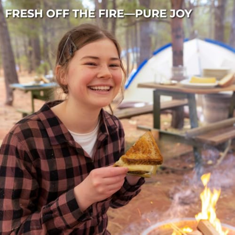 Pie Iron Set Large Cast Iron S - مراجعة Camping Cooking Set Large وسعره