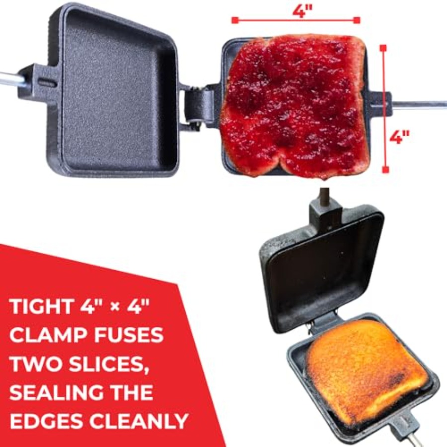 Pie Iron Set Large Cast Iron S - مراجعة Camping Cooking Set Large وسعره