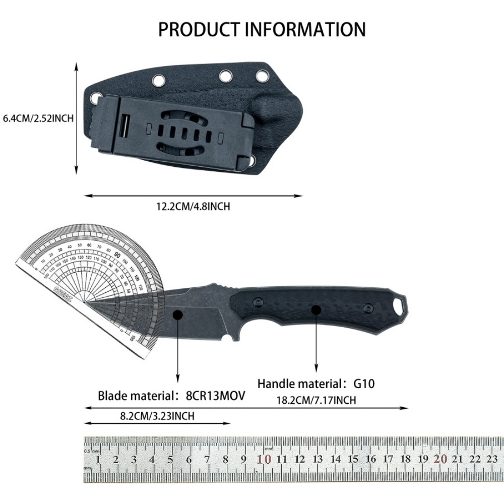 Ergonomic Design Lightweight P - مراجعة Camping Cooking Knife With Sheath وسعره