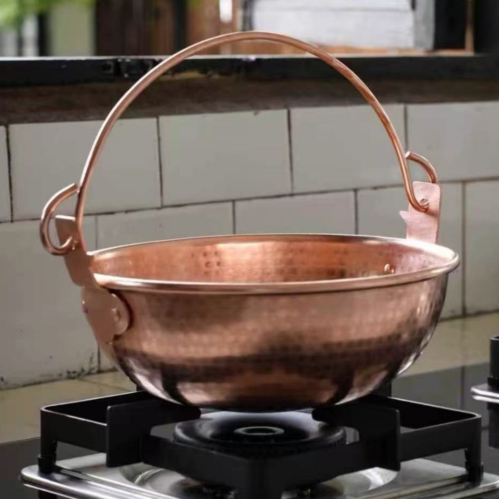 Vintage Copper Hanging Pot,Out - مراجعة Camping Cooking Pot وسعره