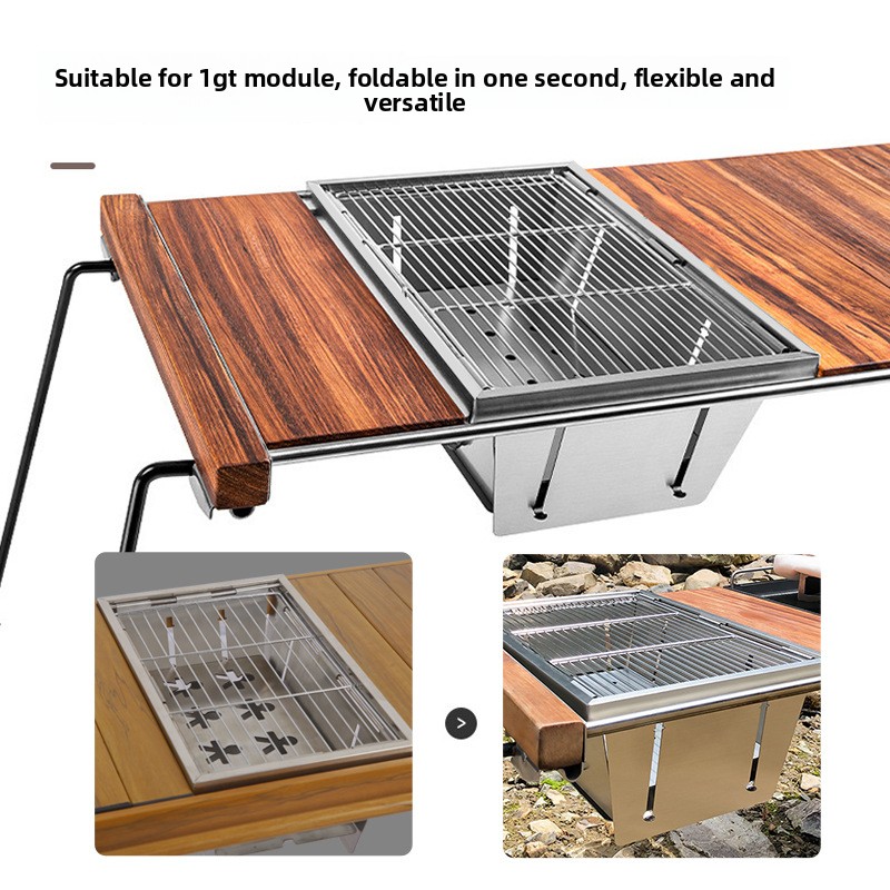 IGT Outdoor Camping Foldable S - مراجعة Camping Cooking Fire Pit وسعره