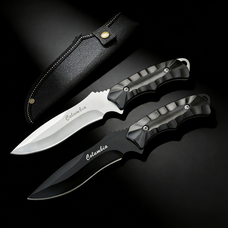 Columbia Fixed Blade Knife wit - مراجعة Camping Cooking Knife With Sheath وسعره
