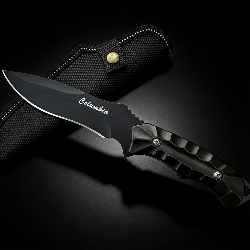 Columbia Fixed Blade Knife wit - مراجعة Camping Cooking Knife With Sheath وسعره