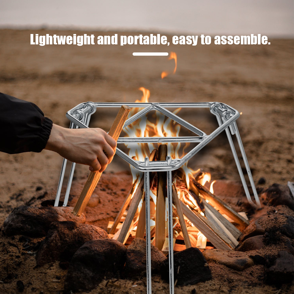 Stainless Steel Campfire Rack  - مراجعة Camping Cooking No Gas وسعره