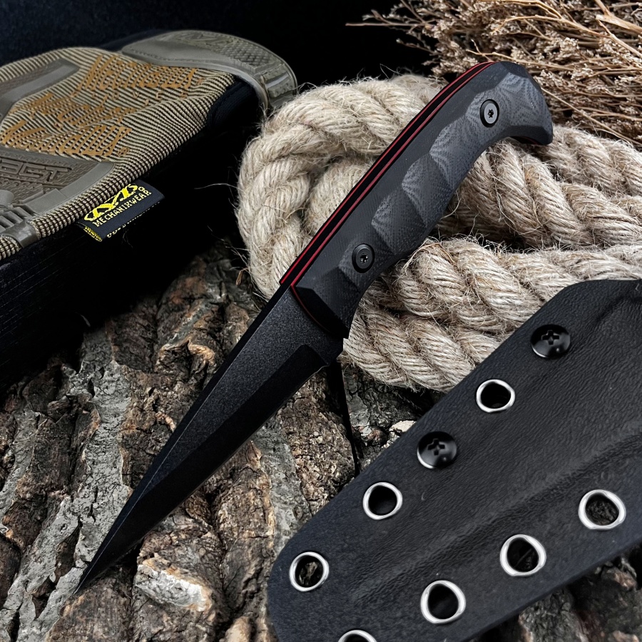 Handmade G10 Handle Outdoor Ca - مراجعة Camping Cooking Knife With Sheath وسعره
