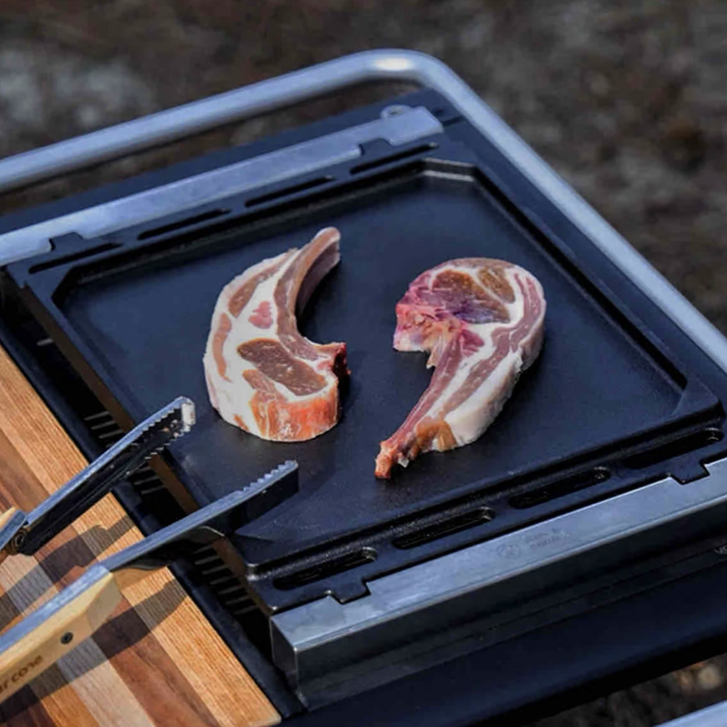 Outdoor Barbecue Grill Plate f - مراجعة Camping Cooking Griddle وسعره