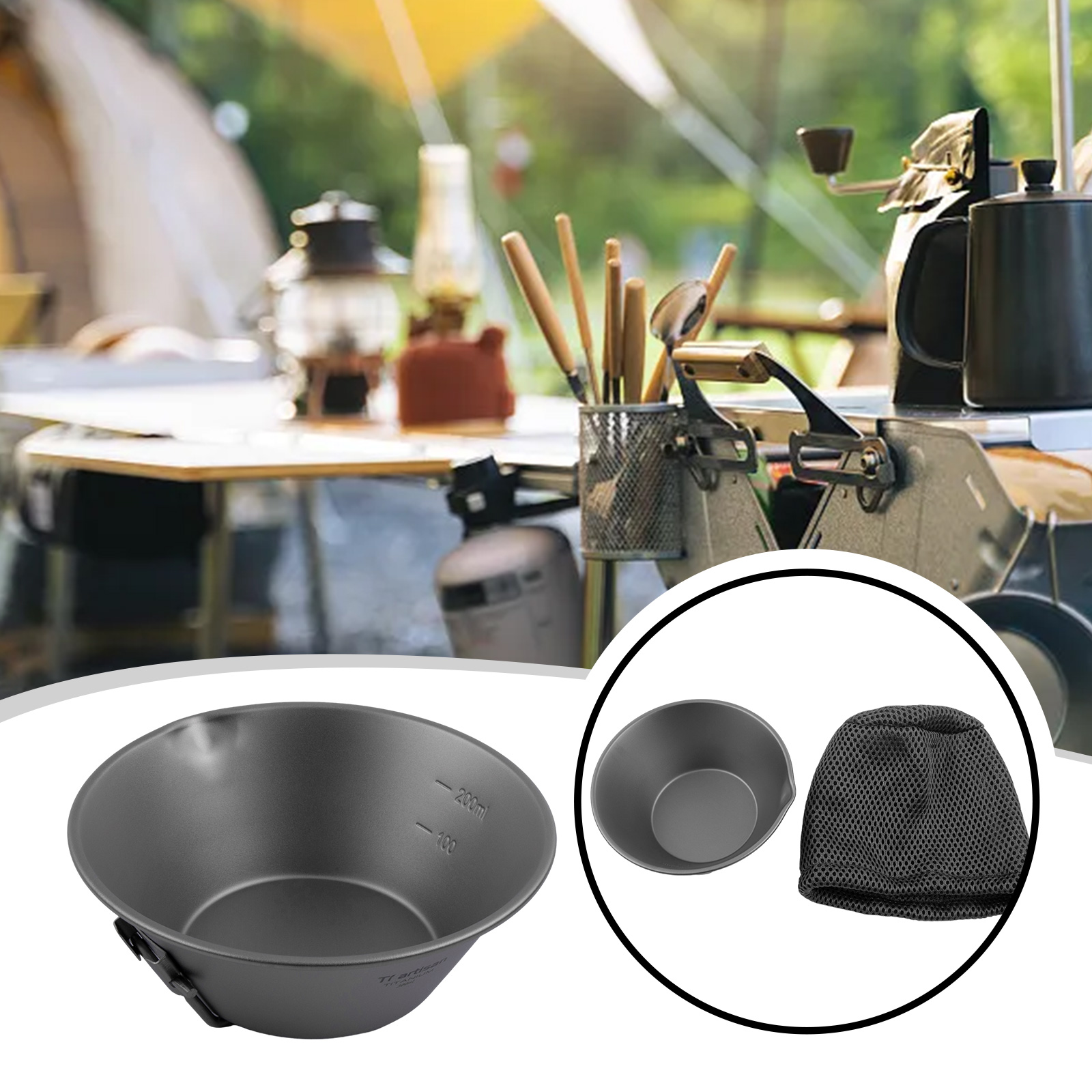 Ultralight Foldable Camping Bo - مراجعة Camping Cooking Mess Kit وسعره