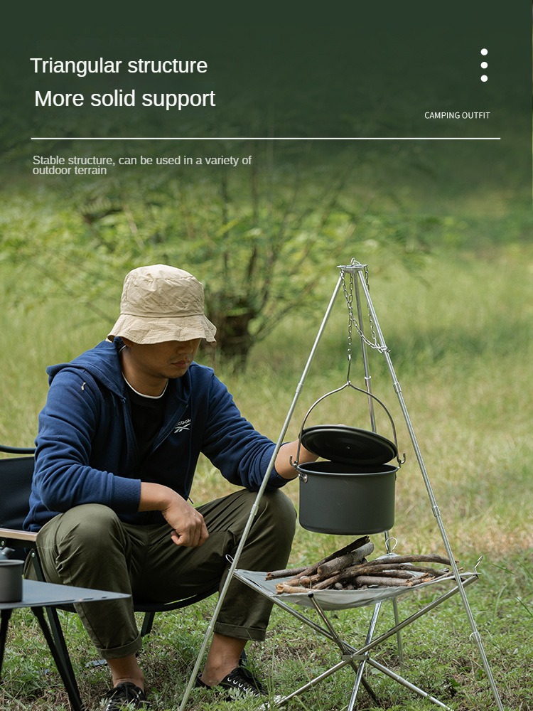 Camping Bonfire Tripod Portabl - مراجعة Camping Cooking Tripod وسعره