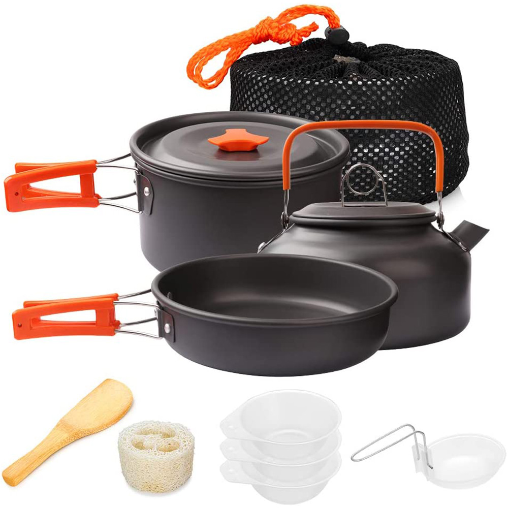 1pcs/1set Camping Cookware Kit - مراجعة Camping Cooking Roll وسعره