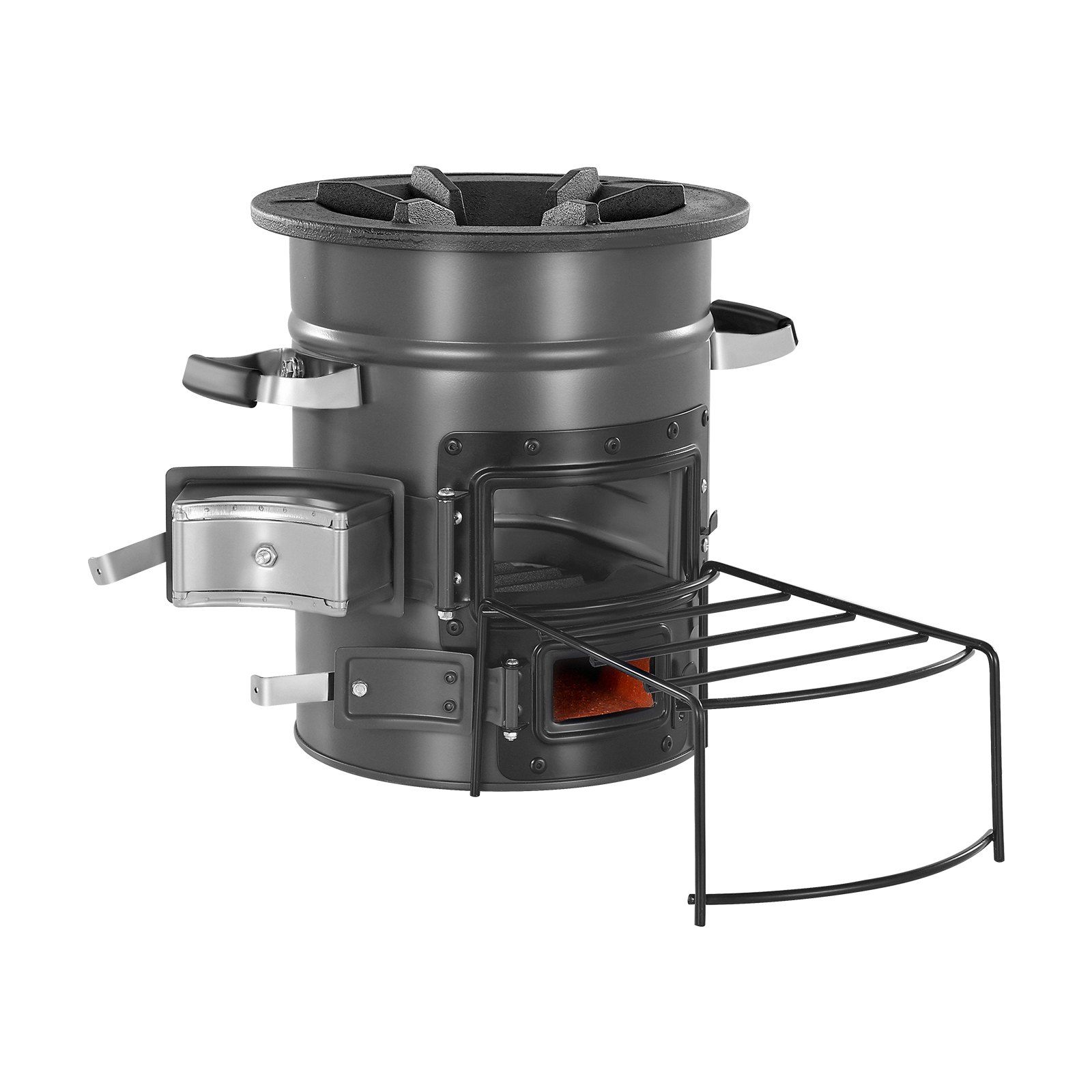 Outdoor Portable Rocket Stove  - مراجعة Camping Double Cooking Stove وسعره