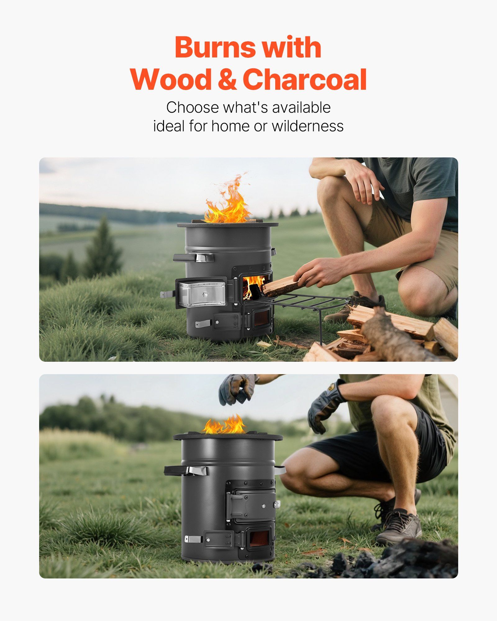 Outdoor Portable Rocket Stove  - مراجعة Camping Double Cooking Stove وسعره