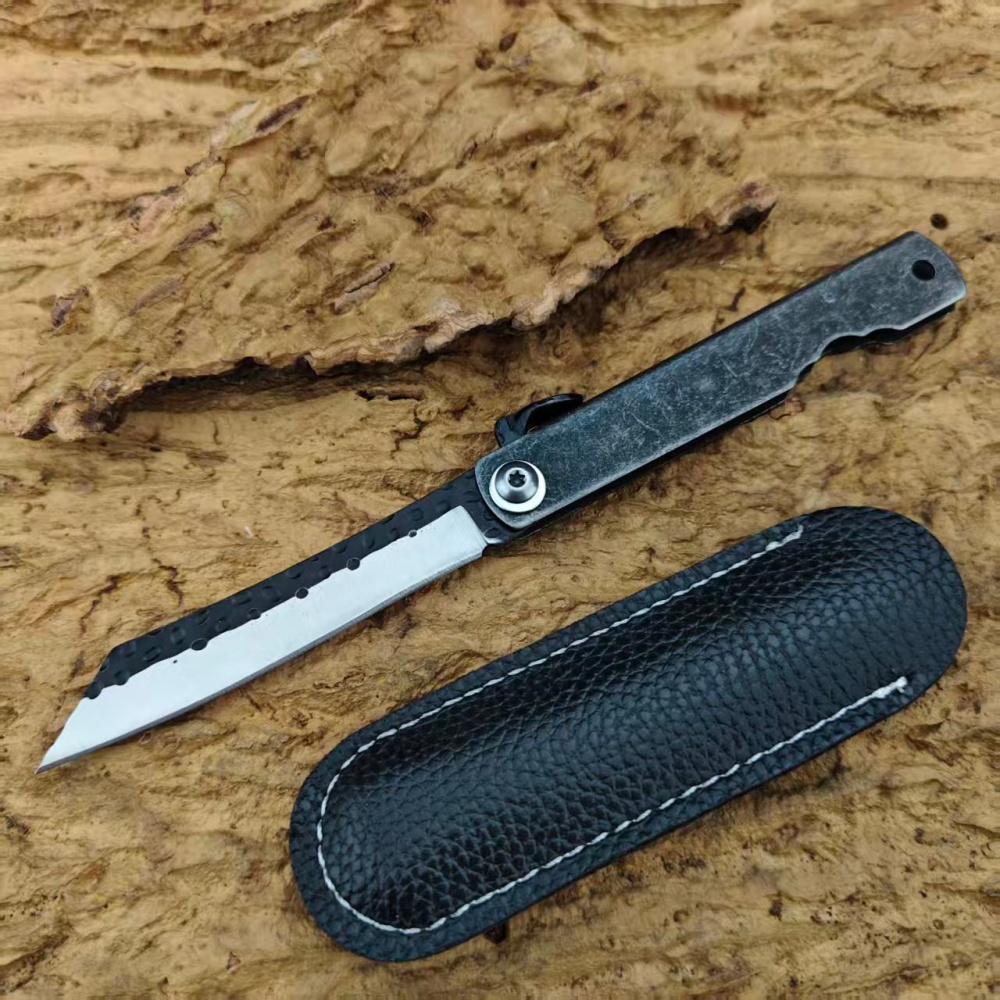 Higonokami  Handmade Stonewash - مراجعة Camping Cooking Knife With Sheath وسعره