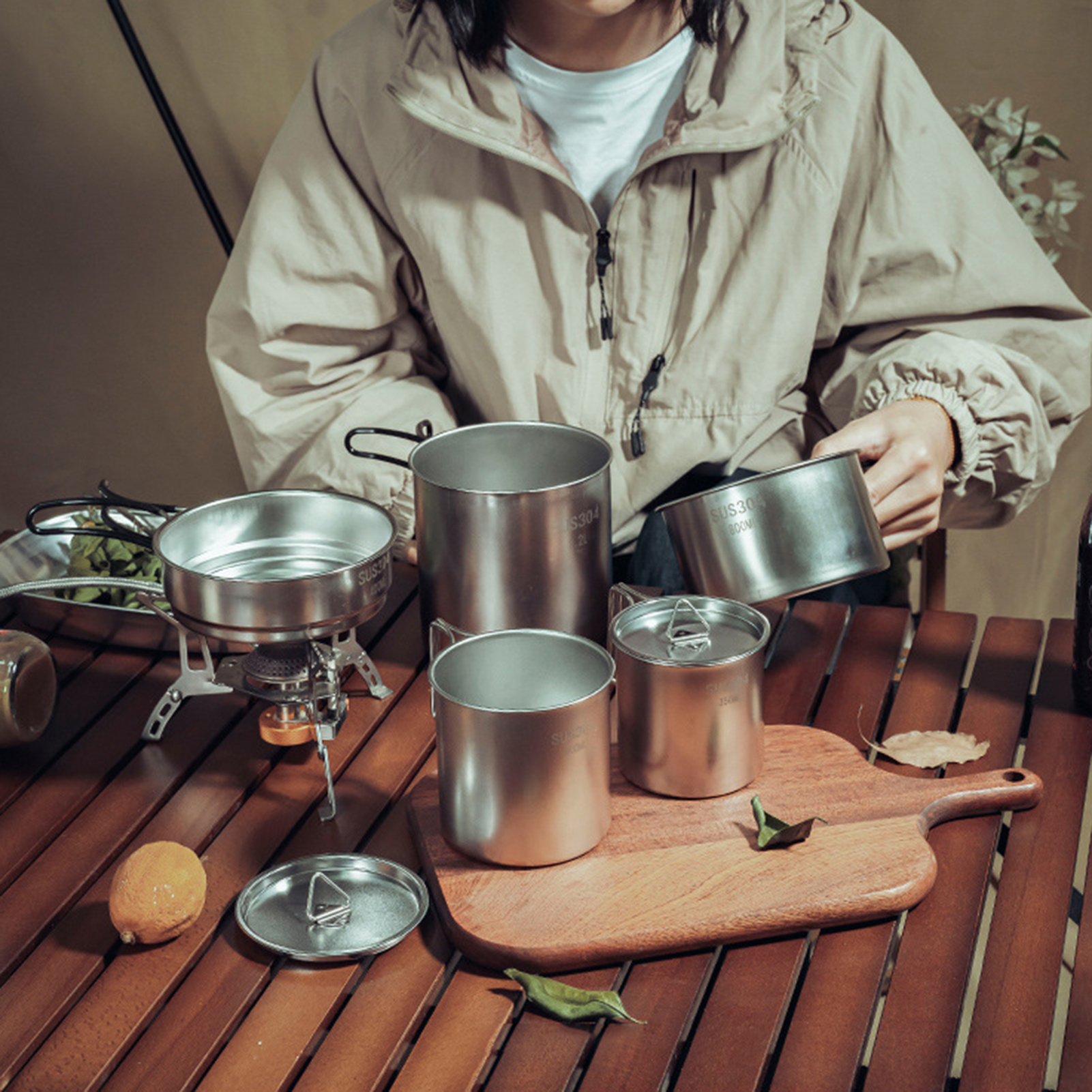 Stainless Steel Camping Cookin - مراجعة Camping Cooking And Drinking وسعره