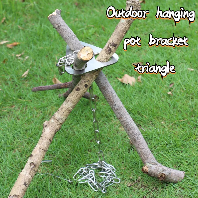 1pc Camping Hanging Tripod W/  - مراجعة Camping Cooking Tripod وسعره