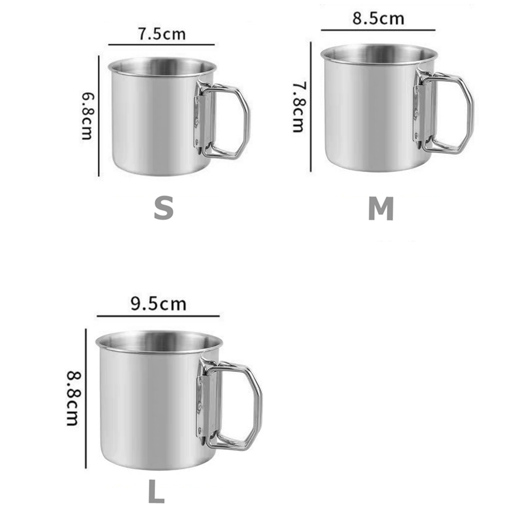 Set of 3 Cup Stainless Steel C - مراجعة Camping Cooking Mug وسعره