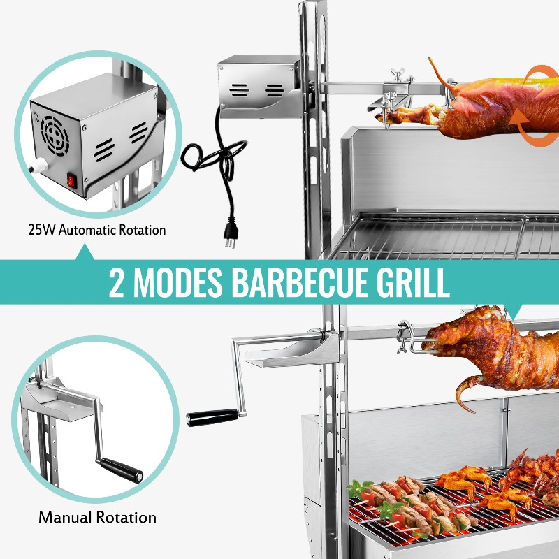 2-in-1 Barbecue Grill Roaster  - مراجعة Camping Cooking Equipment Electric وسعره