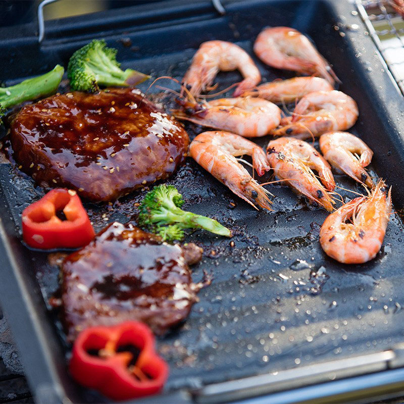 Outdoors Thick Square Grill Pa - مراجعة Camping Cooking Griddle وسعره