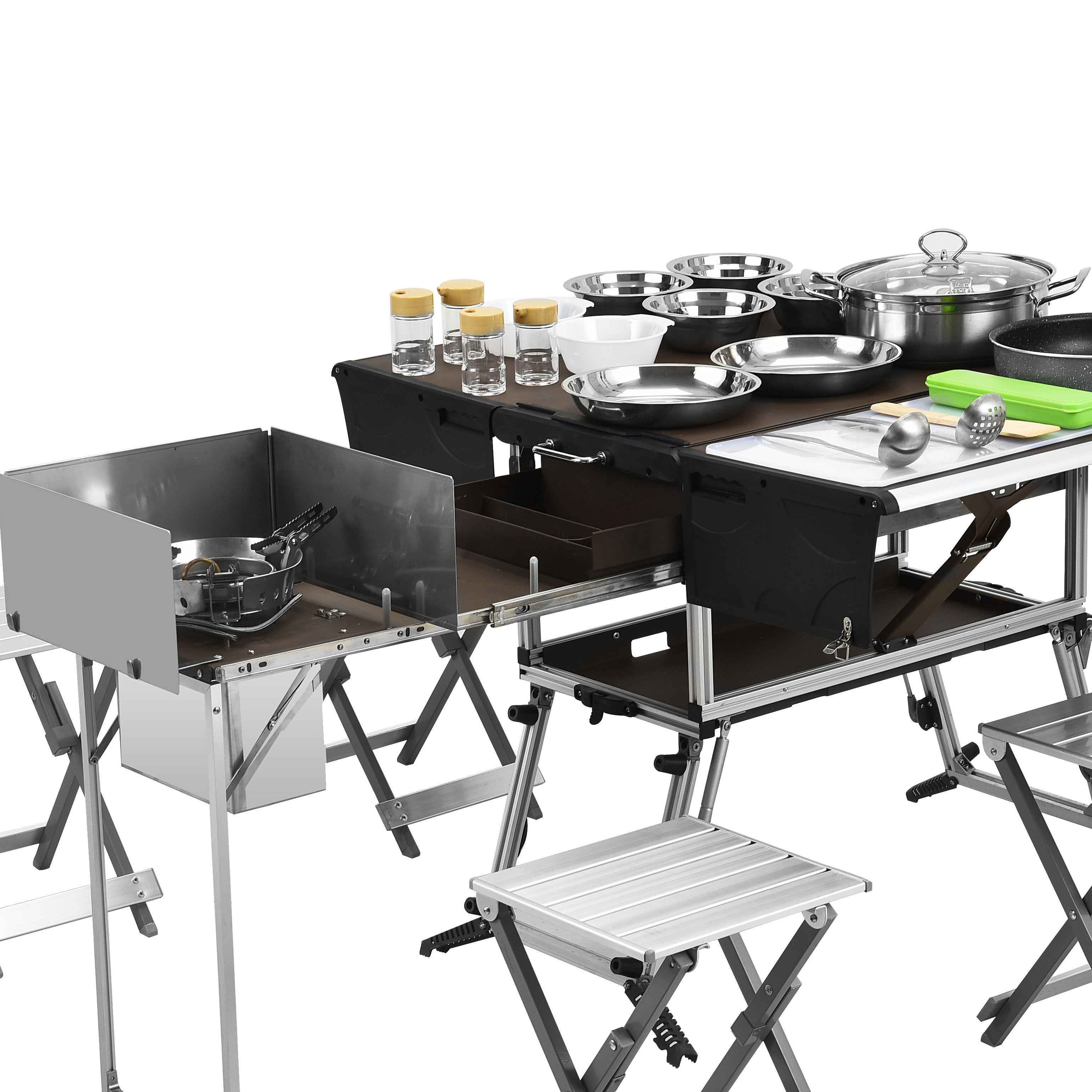 Portable outdoor kitchen cooke - مراجعة Camping Cooking Equipment Electric وسعره