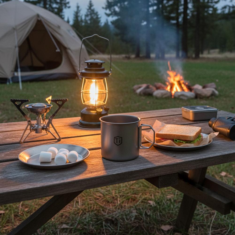 220/550ml Ultralight Camping C - مراجعة Camping Cooking Mug وسعره