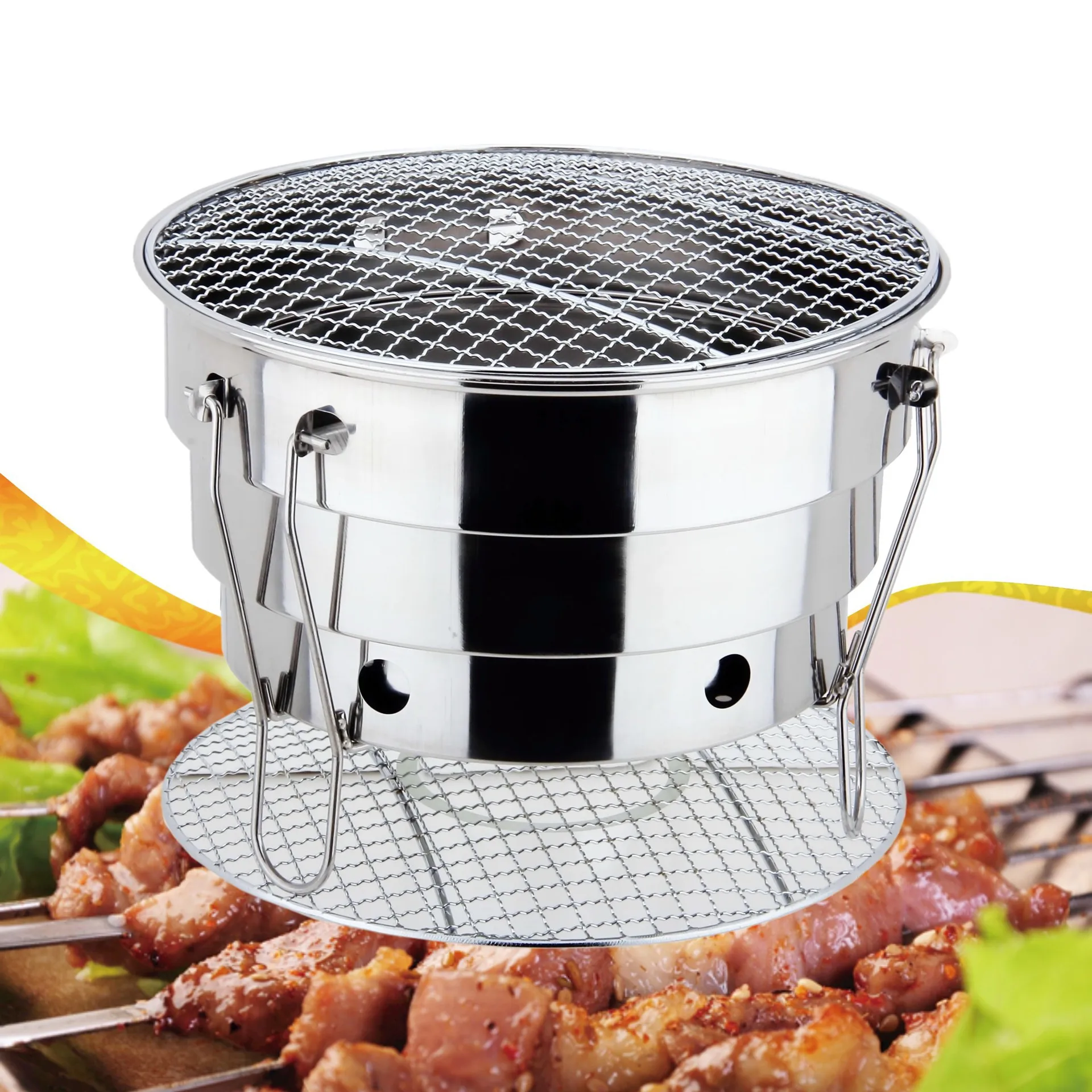 Outdoor BBQ Folding Split Port - مراجعة Camping Cooking Fire Pit وسعره