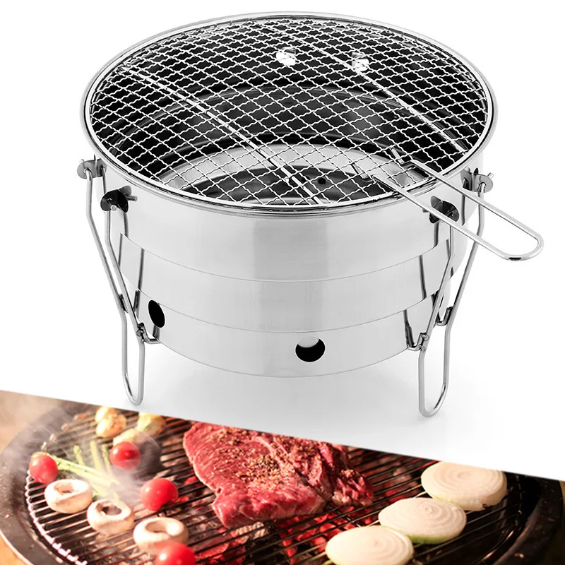 Outdoor BBQ Folding Split Port - مراجعة Camping Cooking Fire Pit وسعره
