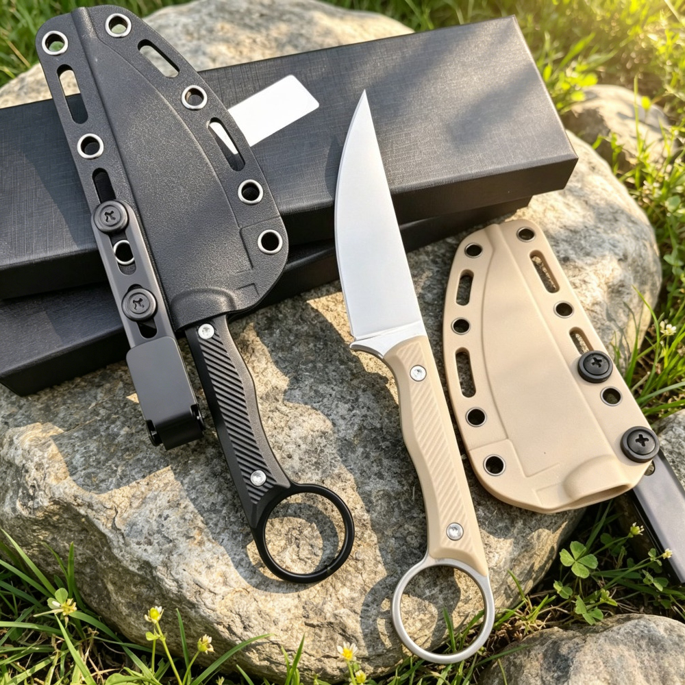 Utility Nylon Fiber Handle Hig - مراجعة Camping Cooking Knife With Sheath وسعره