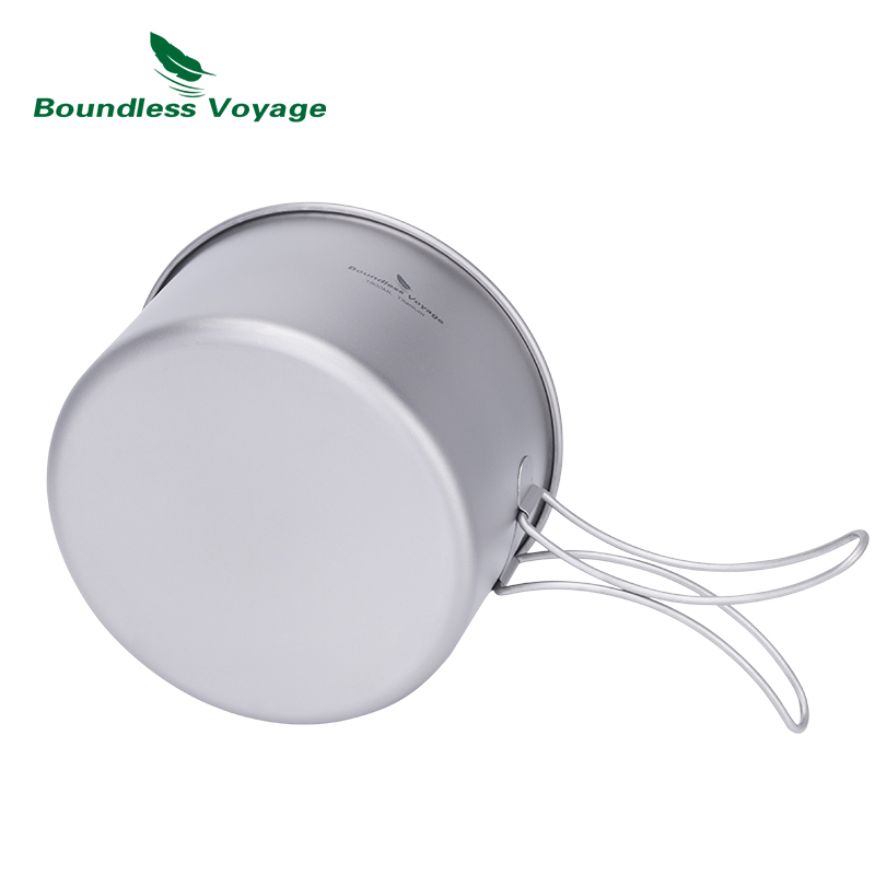 Boundless Voyage Titanium Pot  - مراجعة Camping Cooking Set Large وسعره