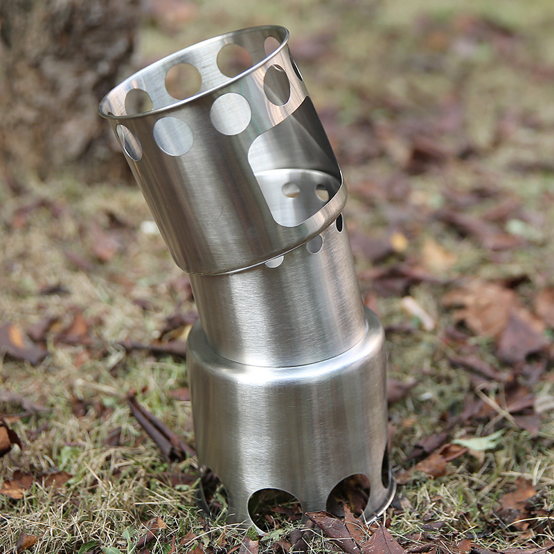 Camping Wood Stove Pot Set Pic - مراجعة Camping Double Cooking Stove وسعره
