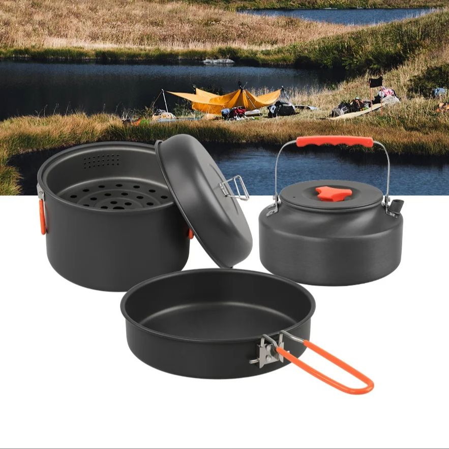 Outdoor Cookware Set Camping C - مراجعة Camping Cooking Pan وسعره