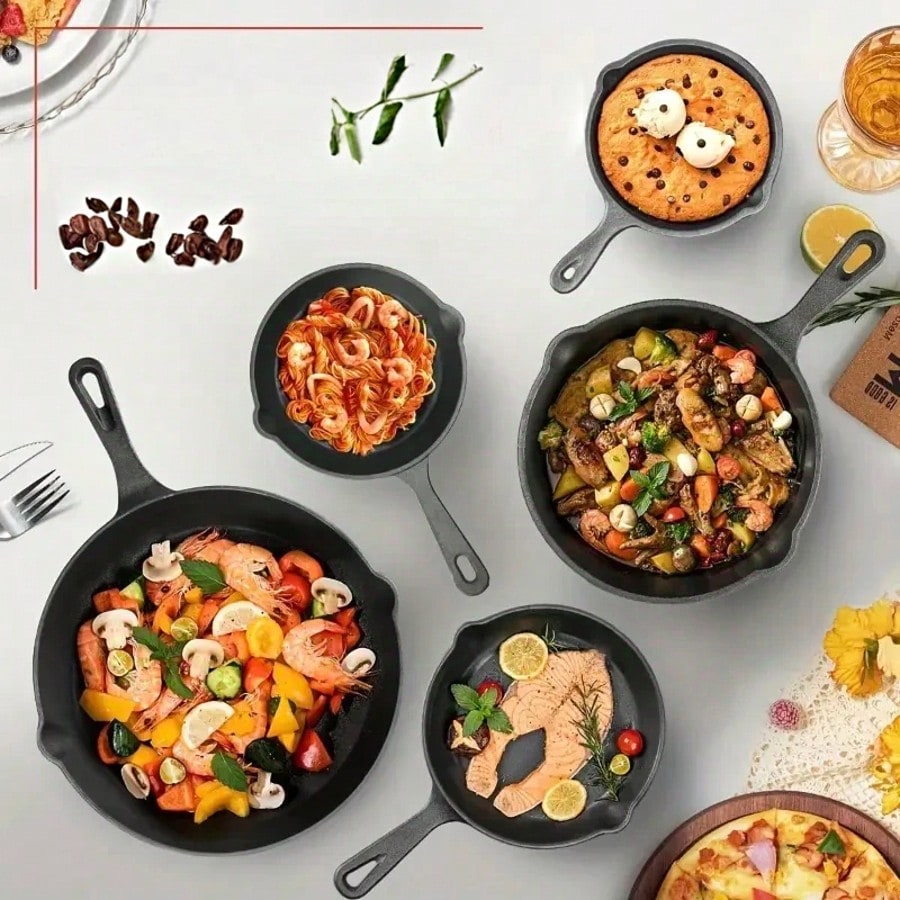 3-Piece Cast Iron Cookware Ess - مراجعة Camping Cooking Essentials Kit وسعره