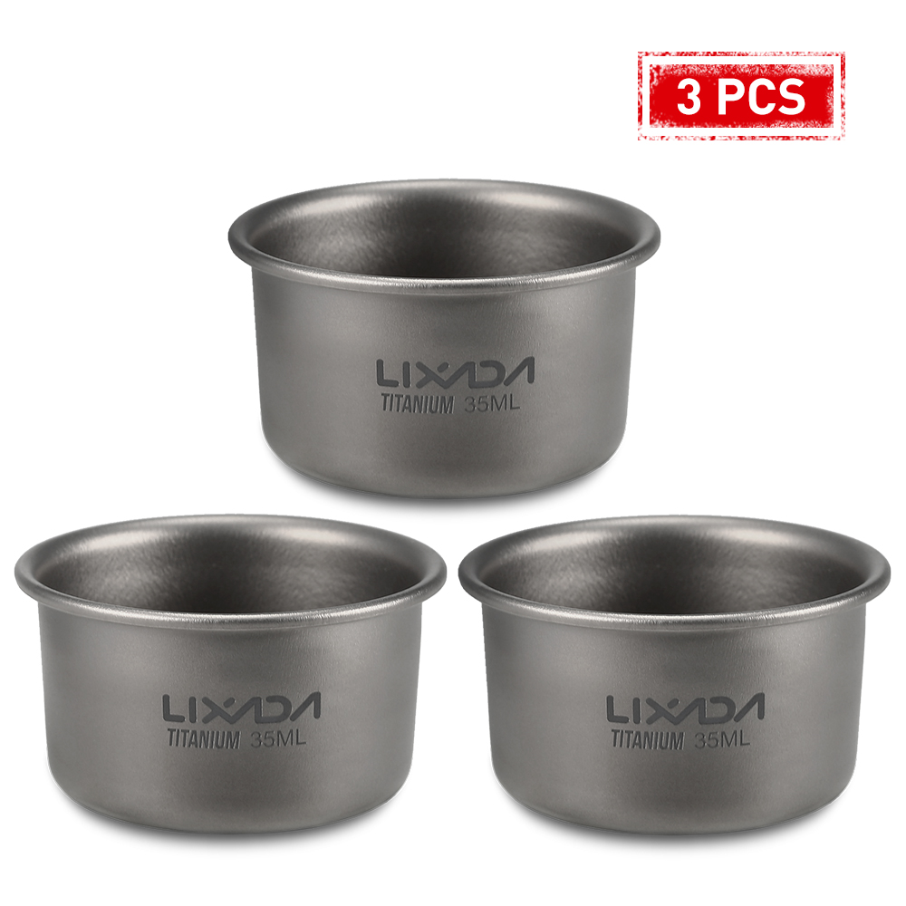 1/3pcs Lixada 35ml Mini Titani - مراجعة Camping Cooking Mug وسعره