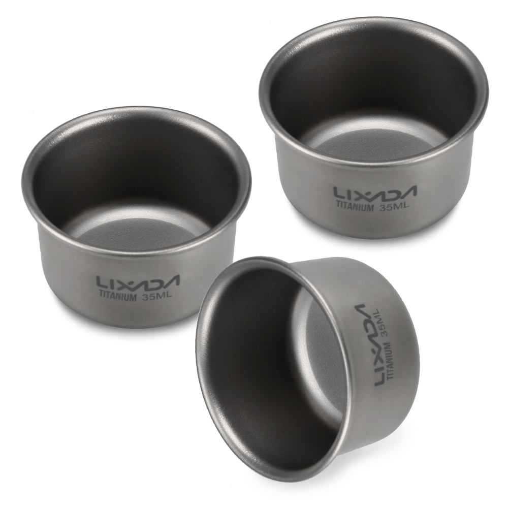 1/3pcs Lixada 35ml Mini Titani - مراجعة Camping Cooking Mug وسعره