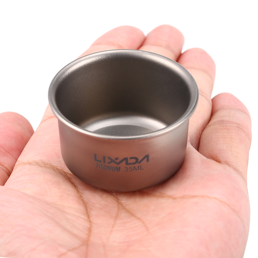 1/3pcs Lixada 35ml Mini Titani - مراجعة Camping Cooking Mug وسعره