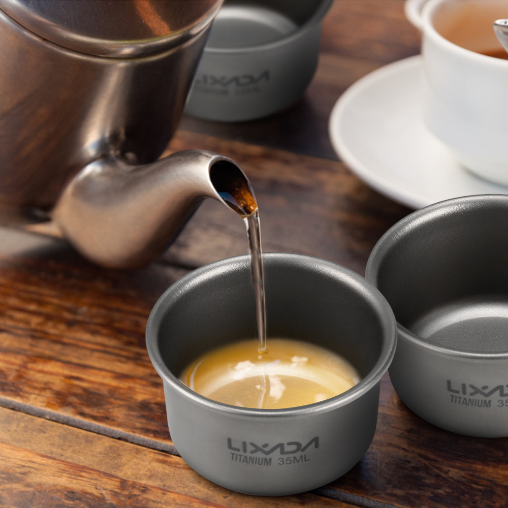 1/3pcs Lixada 35ml Mini Titani - مراجعة Camping Cooking Mug وسعره