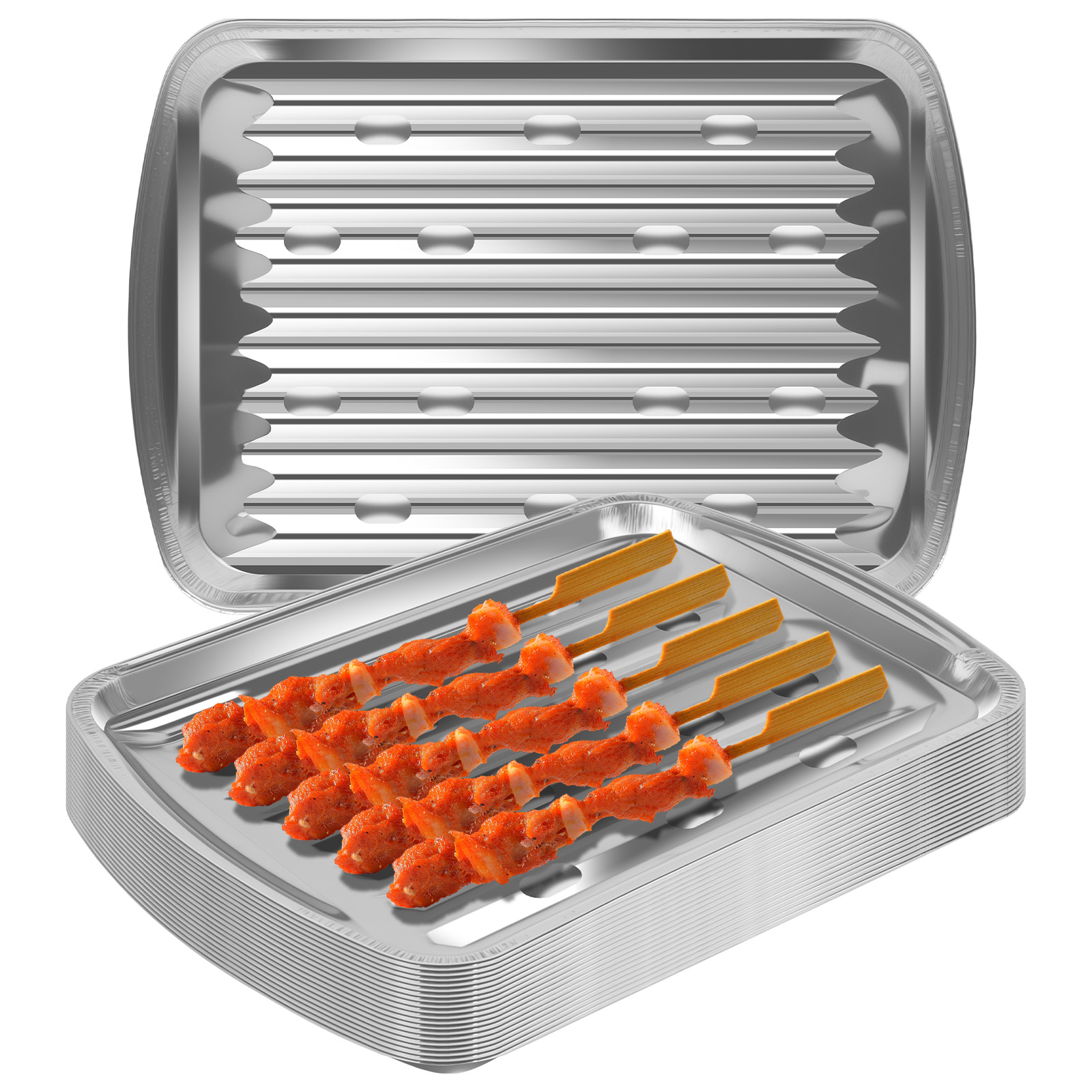 Aluminum Foil Trays Non-Stick  - مراجعة Camping Cooking Pan وسعره