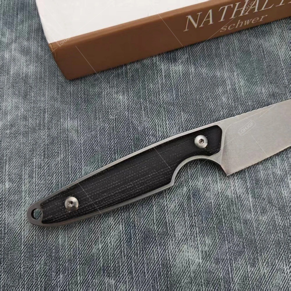 Handmade Micarta Handle Stainl - مراجعة Camping Cooking Knife With Sheath وسعره