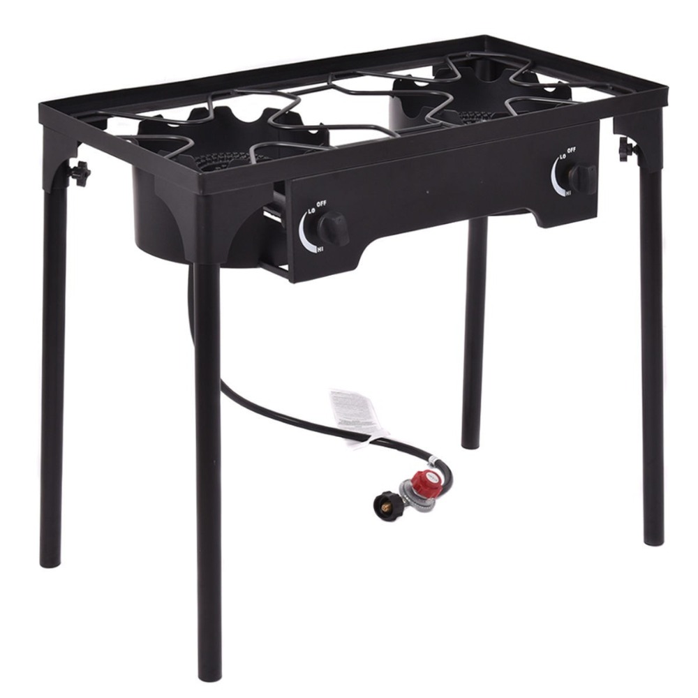150000BTU Portable Propane Dou - مراجعة Camping Double Cooking Stove وسعره